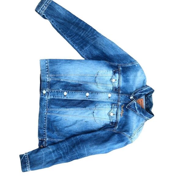 True Religion Jean Jacket XXL Jimmy Trucker Jacket Blue - Picture 8 of 12